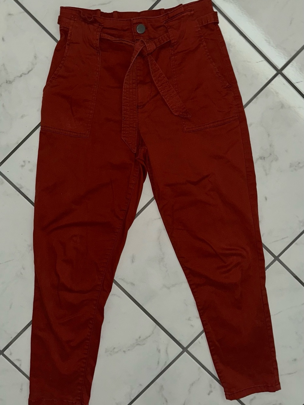 NOBO Women's Belted Chinos - Rust